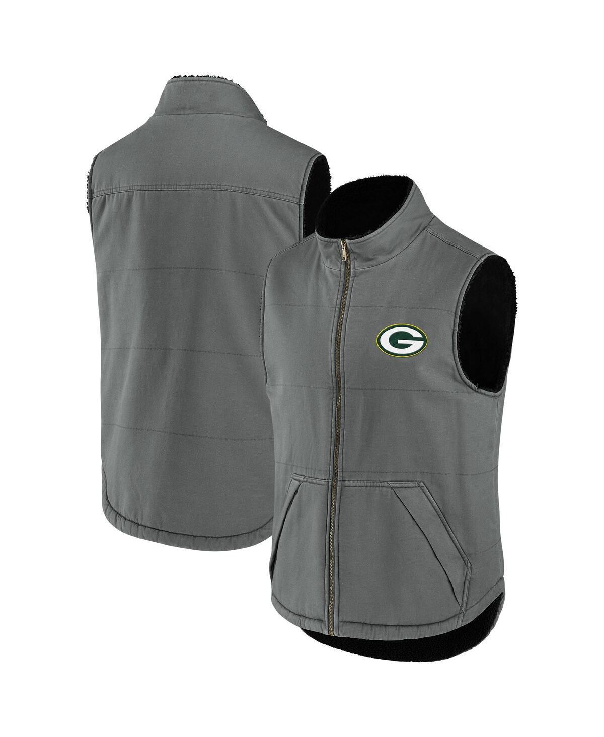 Men's NFL x Darius Rucker Collection by Fanatics Gray Tampa Bay Buccaneers Sherpa-Lined Full-Zip Vest, Size: Medium, Grey Product Image