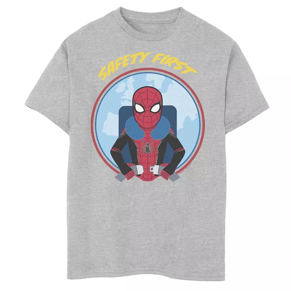 Boys 8-20 Marvel Spider-Man Far From Home Safety First Circle Portrait Graphic Tee, Boy's, Size: Medium, Royal Product Image