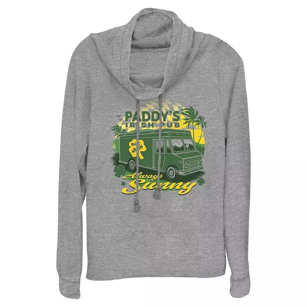 Women's It's Always Sunny In Philadelphia Paddy's Irish Pub Cowlneck Graphic Lightweight Long Sleeve, Size: Small, Gray Grey Product Image