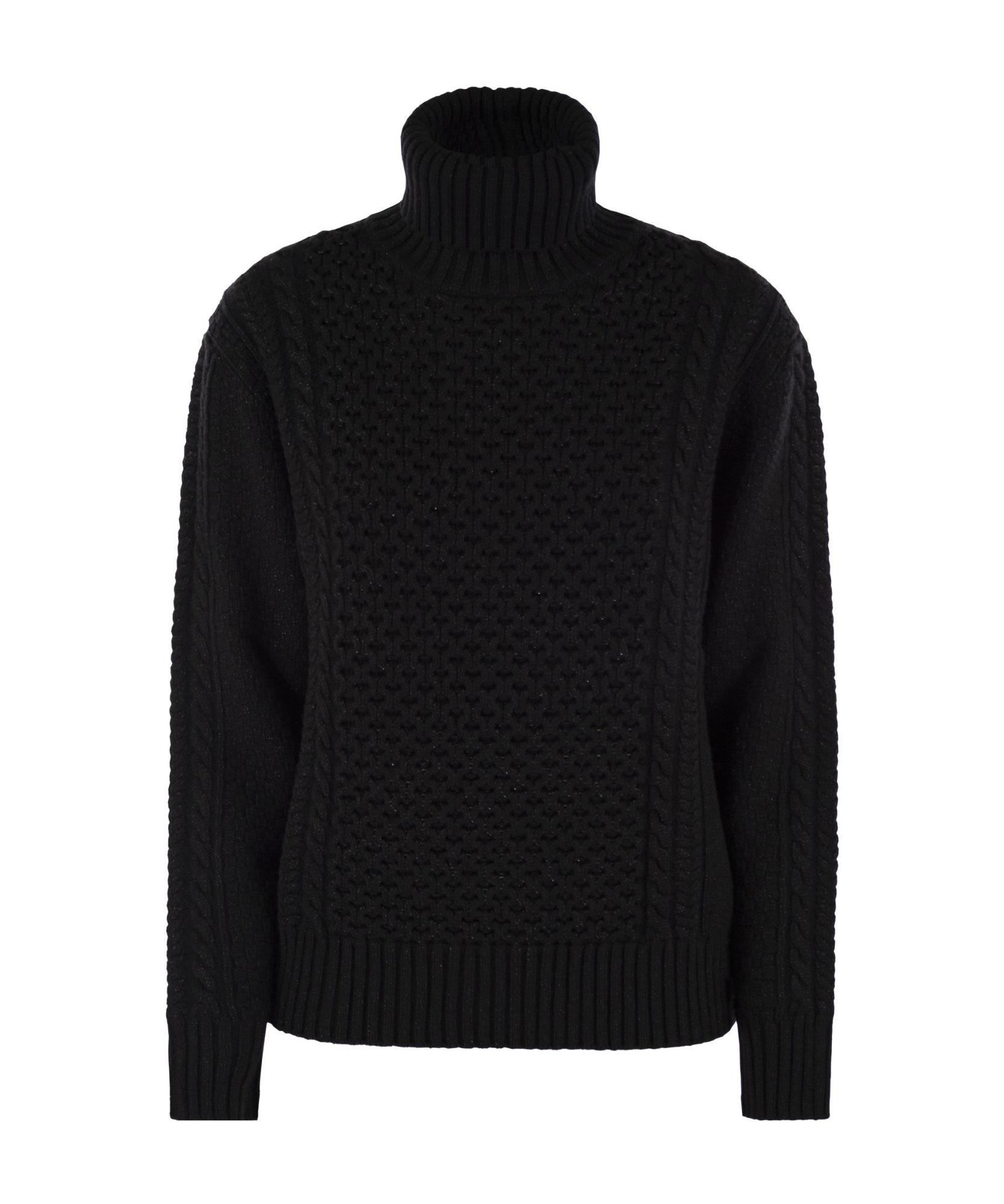 FABIANA FILIPPI High-necked Long-sleeved Sweater In Black Product Image