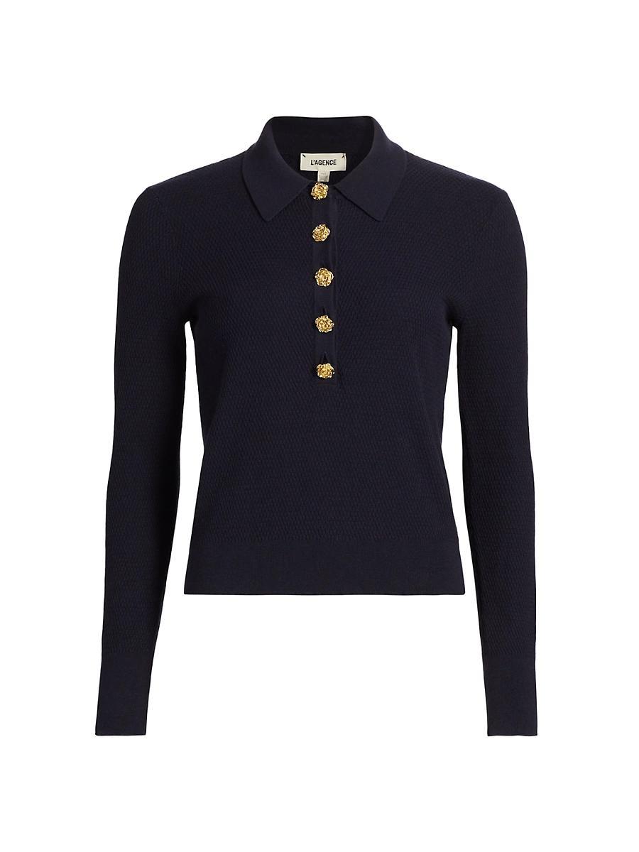 Womens Sterling Jeweled Button Sweater Product Image