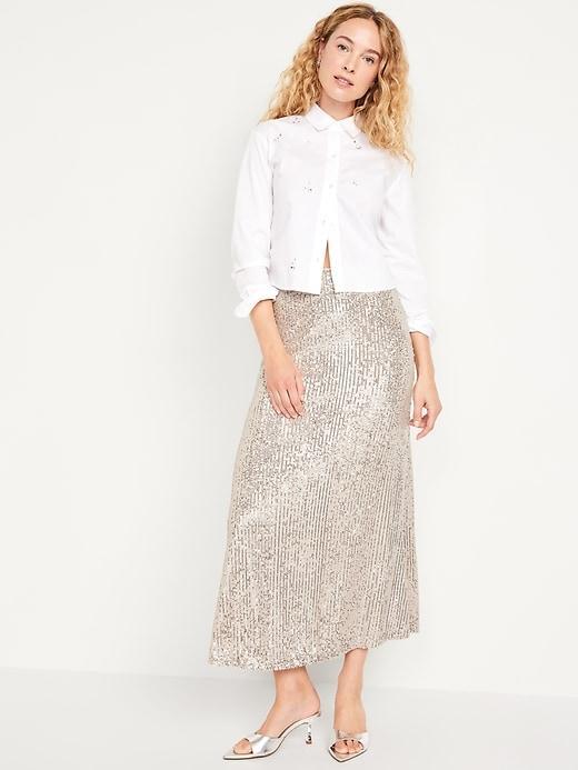 Sequin Maxi Skirt Product Image