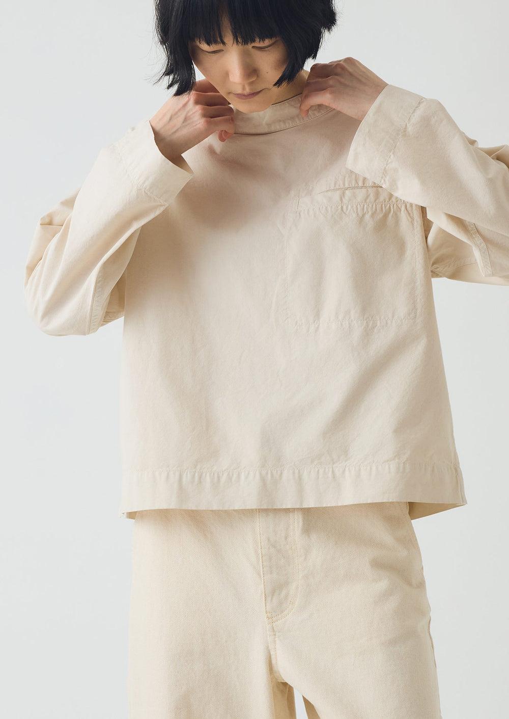 Cotton Linen Poplin Smock Top | Raw Linen Product Image