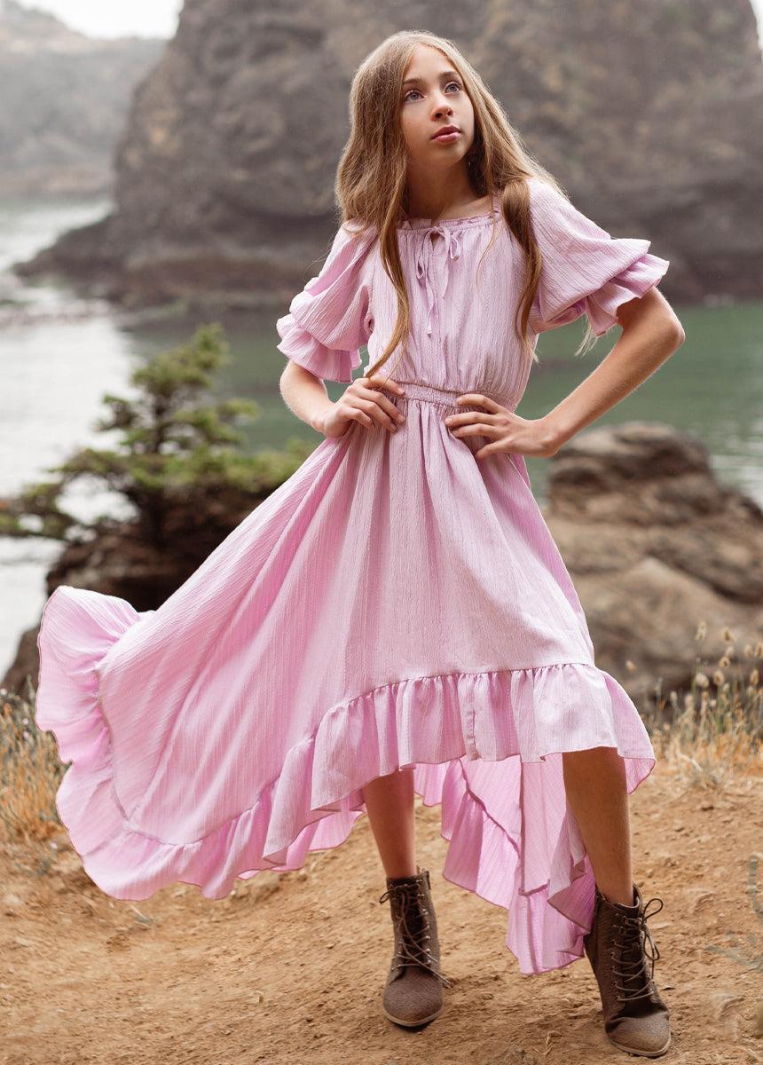 Gwenola Dress in Lilac Girls Product Image