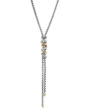 Womens Helena Y Necklace in Sterling Silver with 18K Yellow Gold with Diamonds Product Image