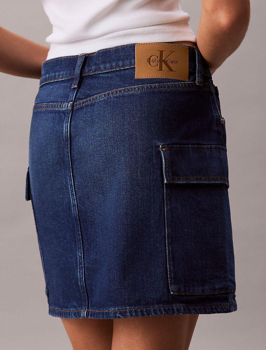 Denim Cargo Mini Skirt  Product Image