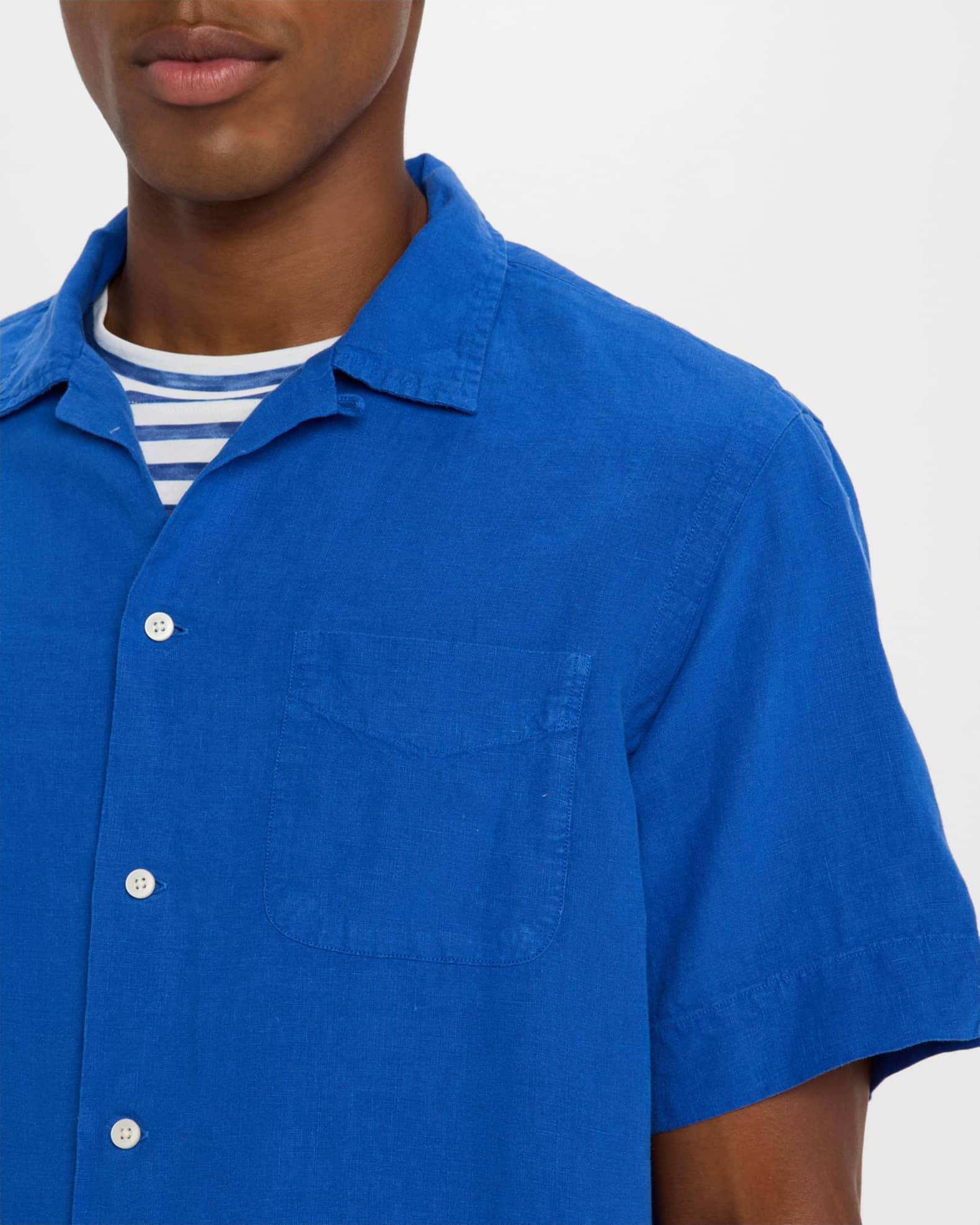 Men's Slub Linen Camp Shirt Product Image