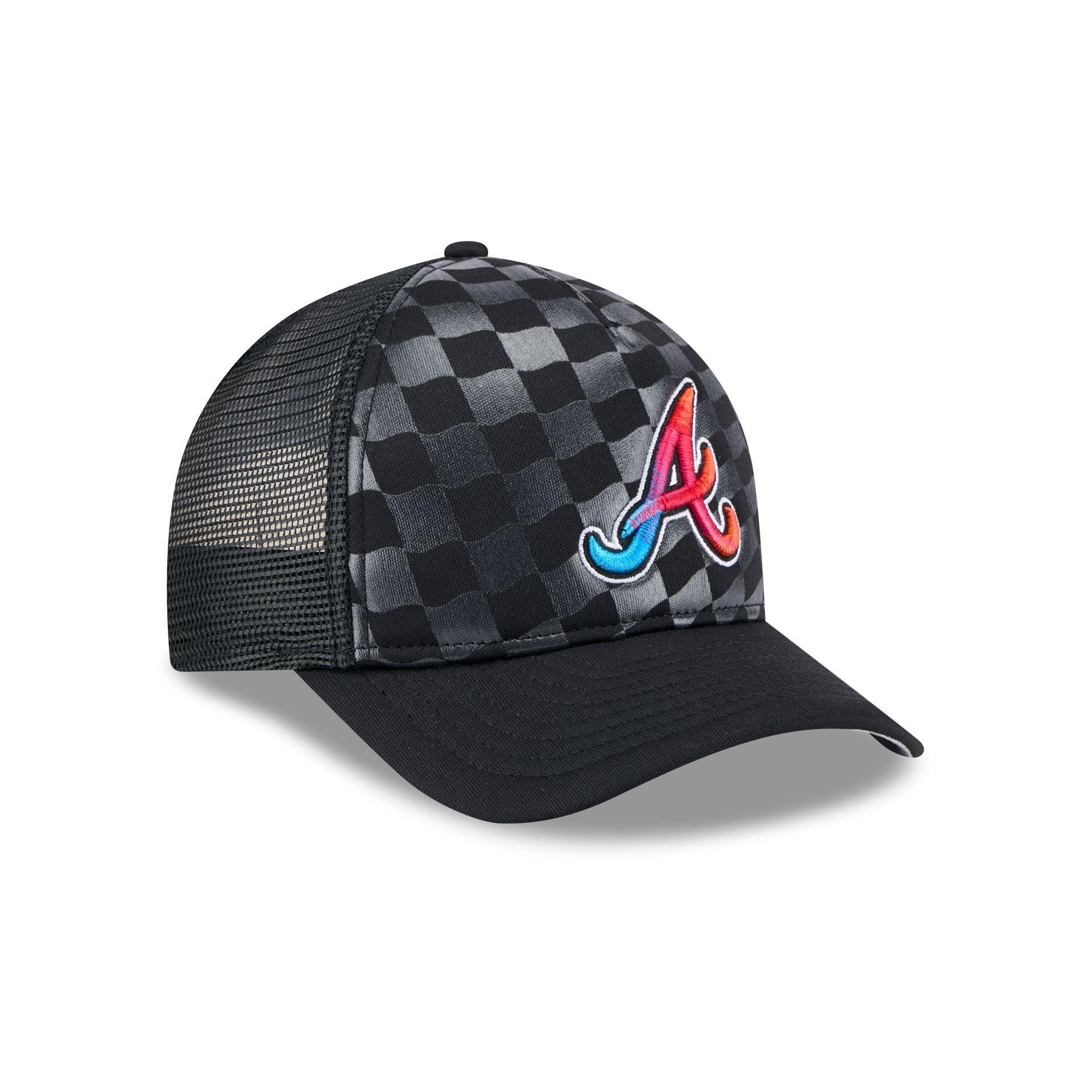 Atlanta Braves Gradient Raceway 9FORTY M-Crown A-Frame Trucker Hat Male Product Image