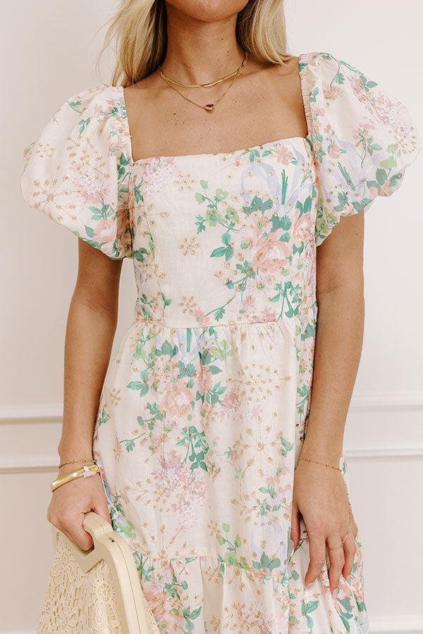 Wrapped in Romance Eyelet Floral Maxi Dress Product Image