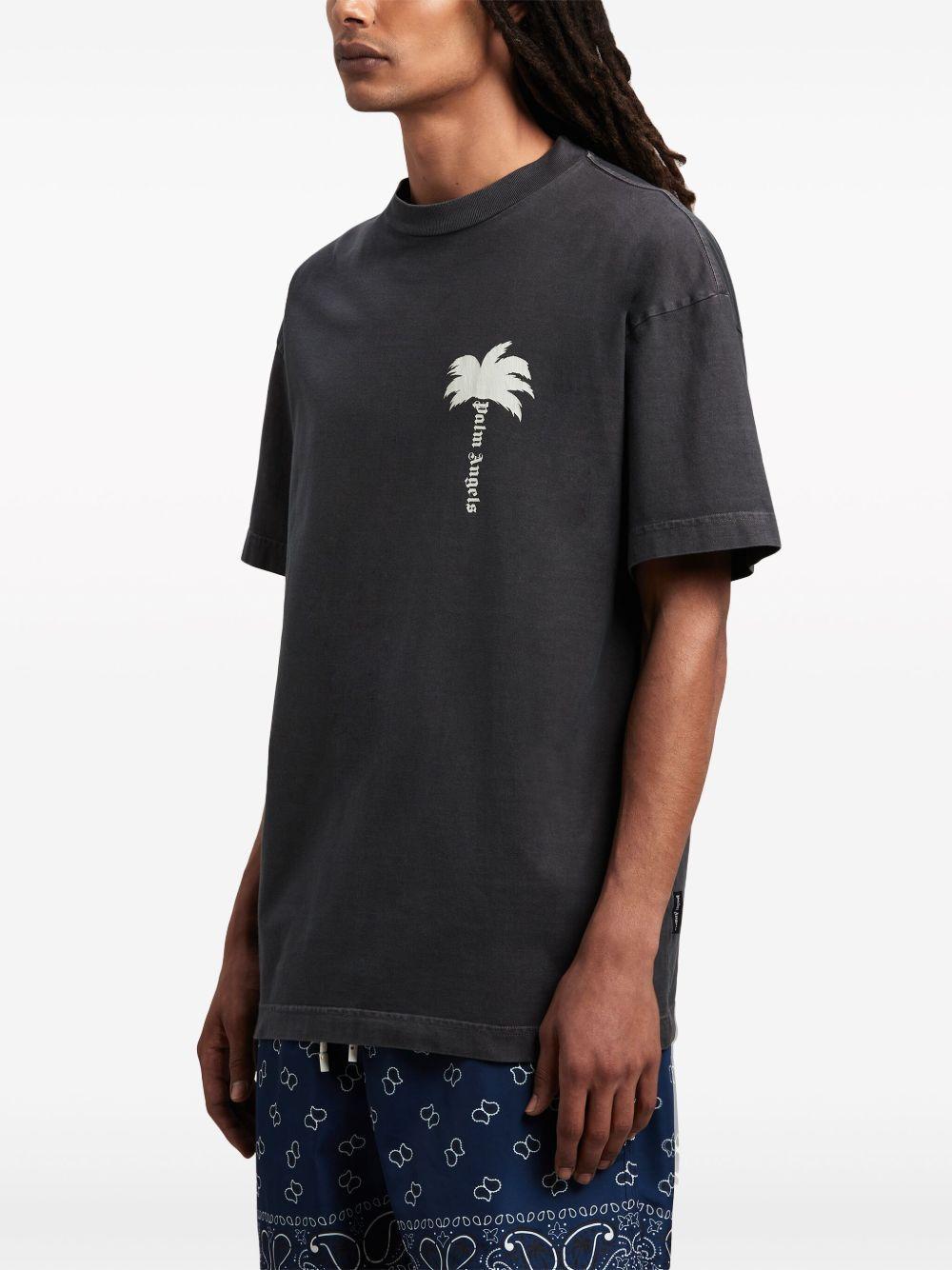 Palm tree-print cotton T-shirt Product Image