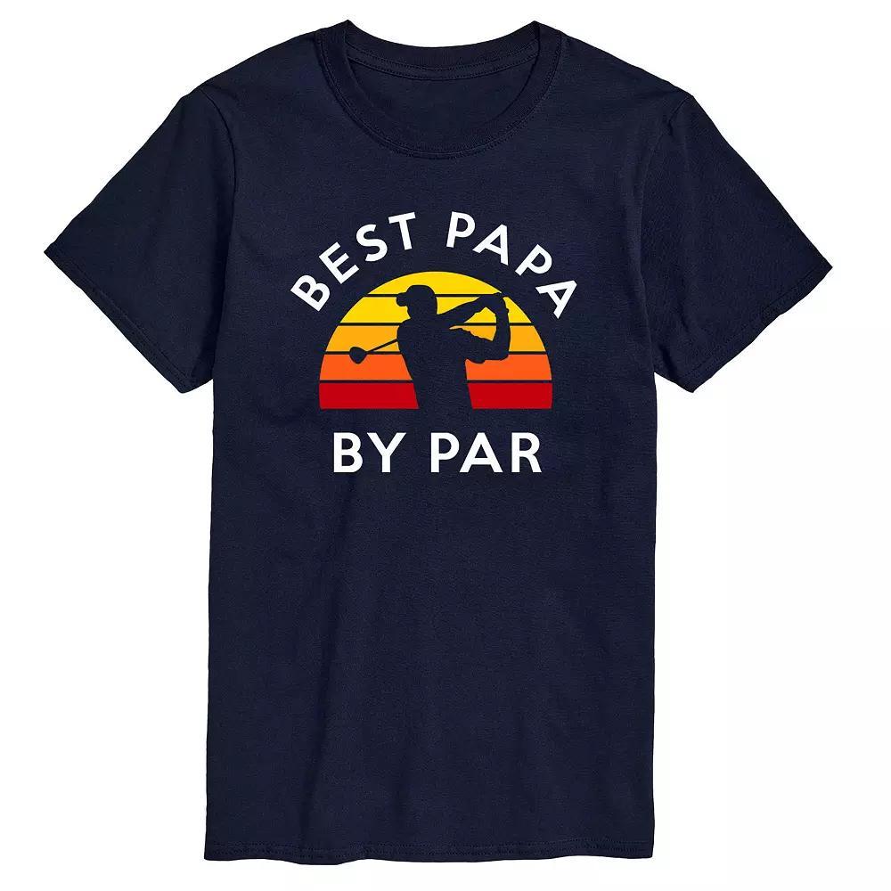 Men's Best Papa By Par Golf Graphic Tee, Size: XS, Blue Product Image