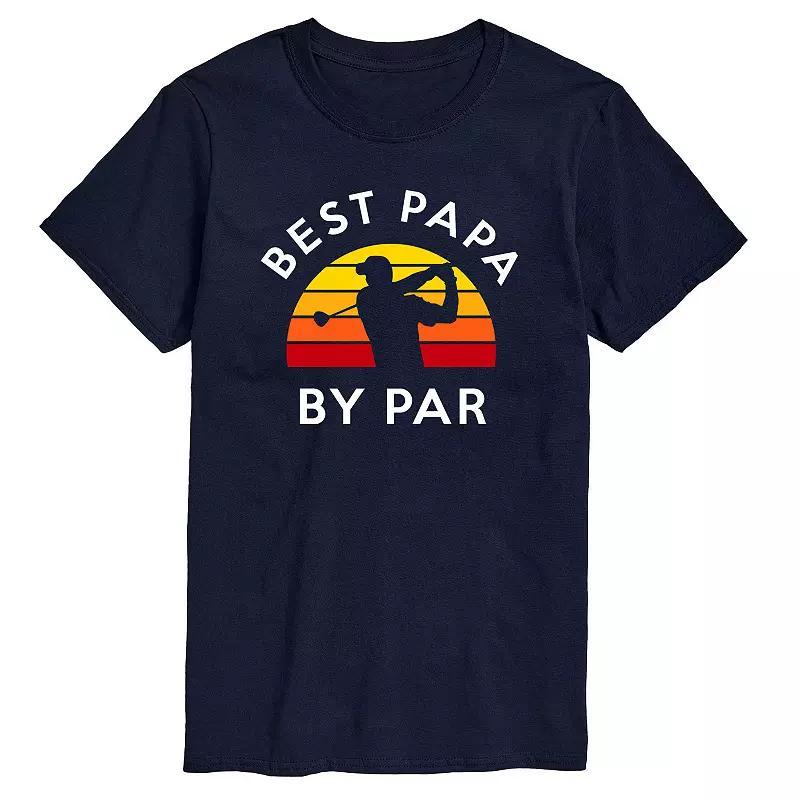 Men's Best Papa By Par Golf Graphic Tee, Size: XS, Blue Product Image