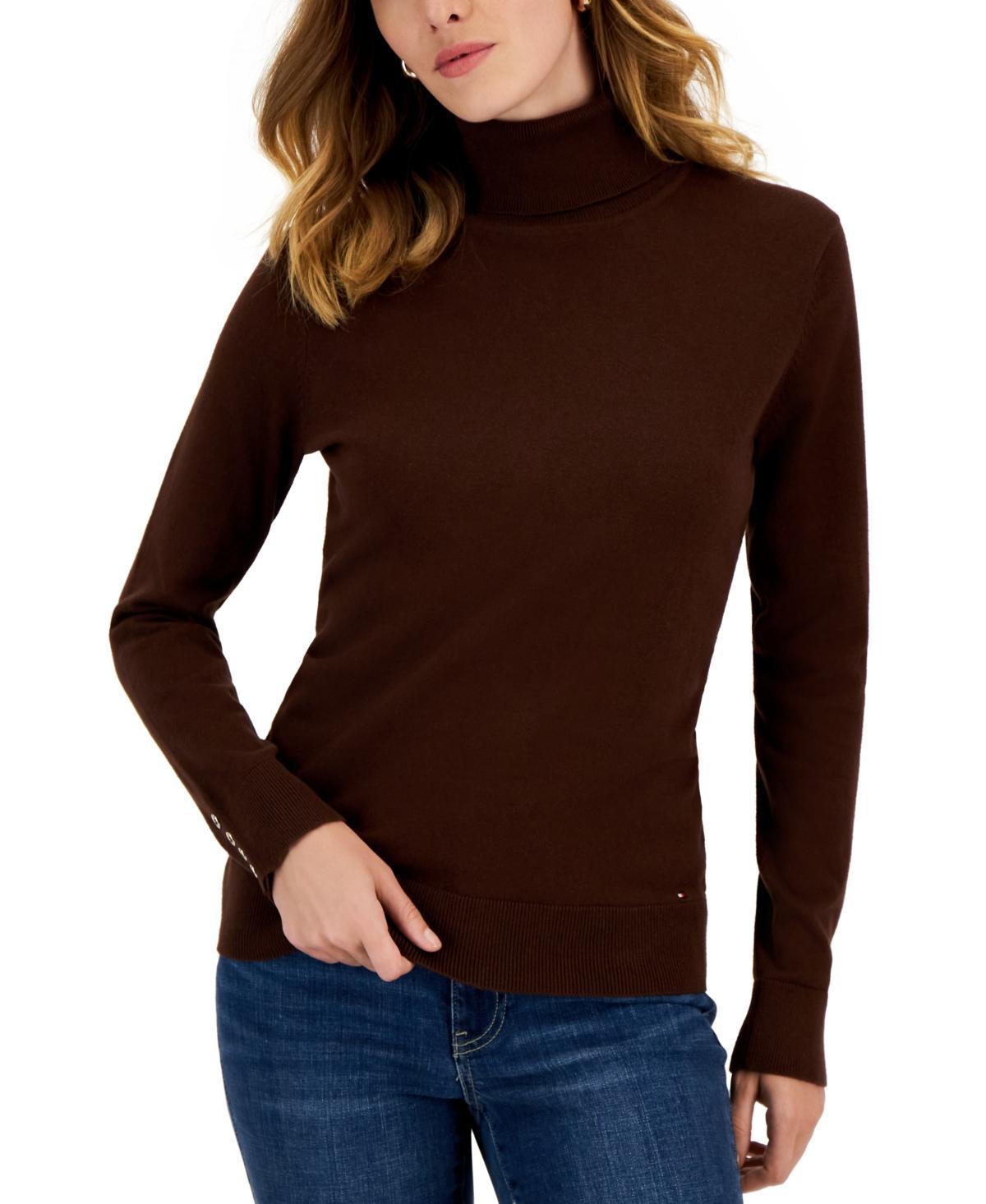 Tommy Hilfiger Solid Turtleneck Sweater (True ) Women's Sweater Product Image