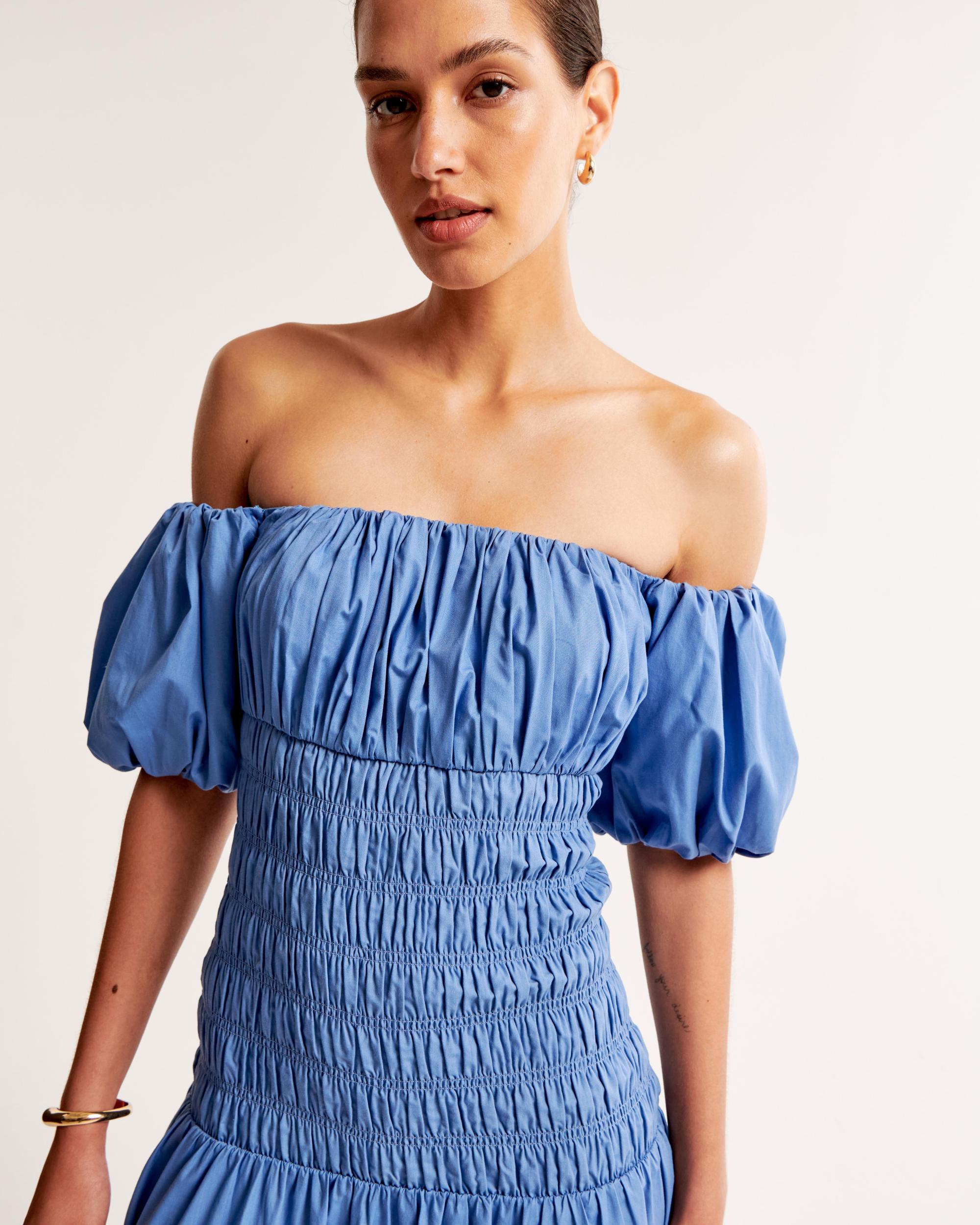 Smocked Drop-Waist Maxi Dress Product Image