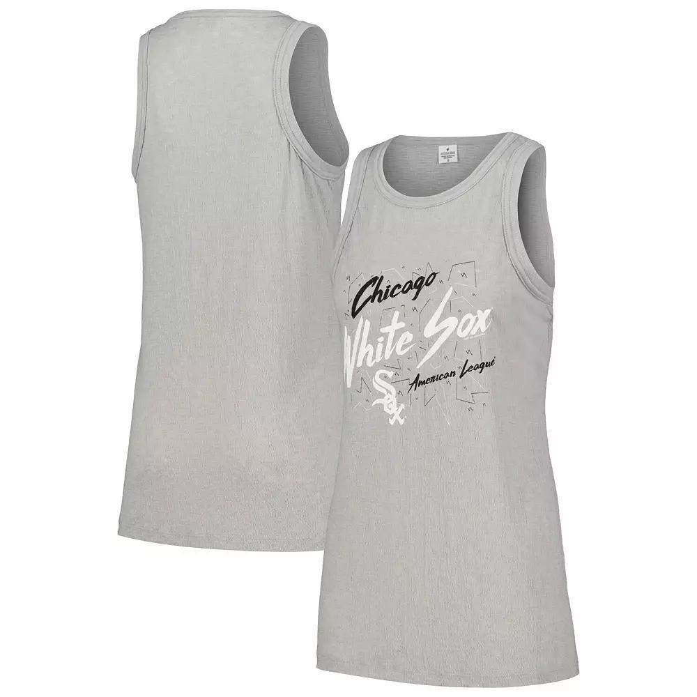 Women's Soft as a Grape Gray Chicago White Sox Gauze High Neck Tank Top, Size: 2XL, Grey Product Image