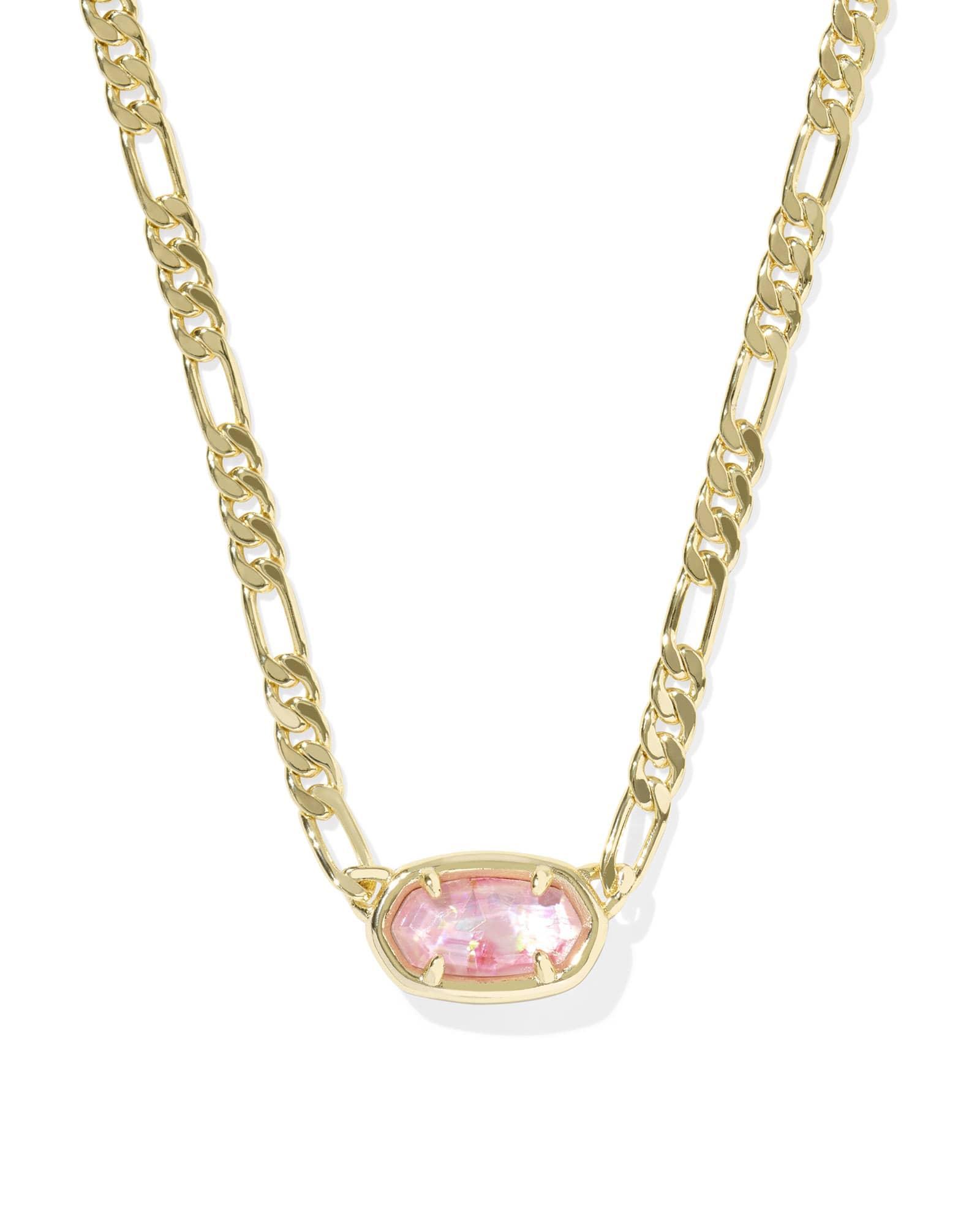 Elisa Gold Figaro Chain Short Pendant Necklace Product Image