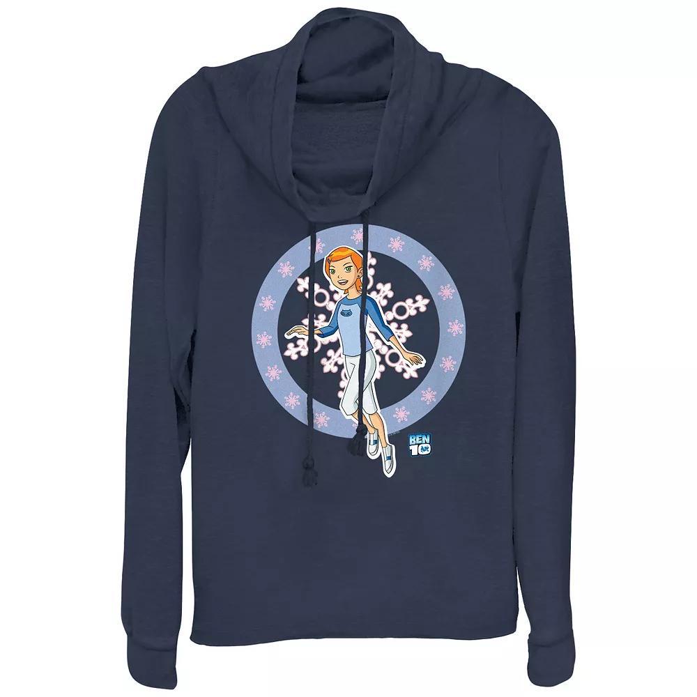 Plus Size Miller High Life Badge Cowlneck Graphic Lightweight Long Sleeve, Women's, Size: 2XL, Blue Product Image