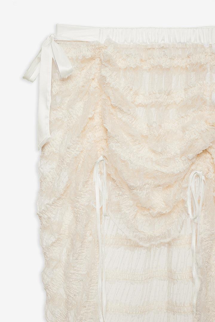 Romy Midi Slip Skirt — Ivory Product Image