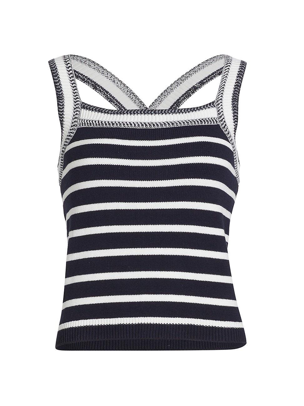 Womens Clarissa Striped Knit Sweater Tank Product Image