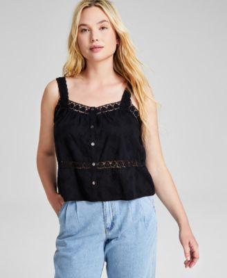 And Now This Womens Woven Crochet Tank Top, Created for Macys Product Image