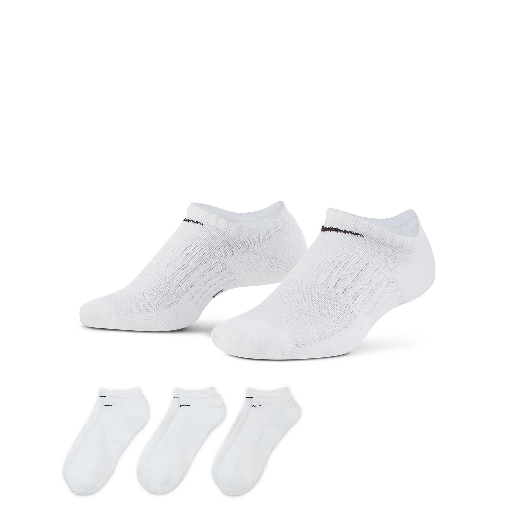 Men's Nike 3-pack Everyday Cushion No-Show Training Socks, Size: 12-15, White Product Image