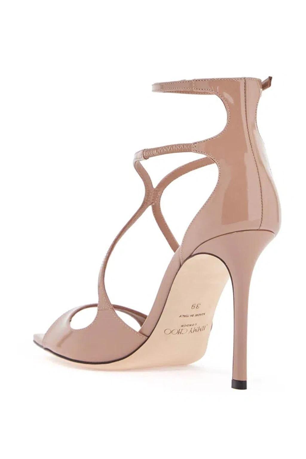 JIMMY CHOO Azia Sandals In Pastel Pink Patent Leather Product Image