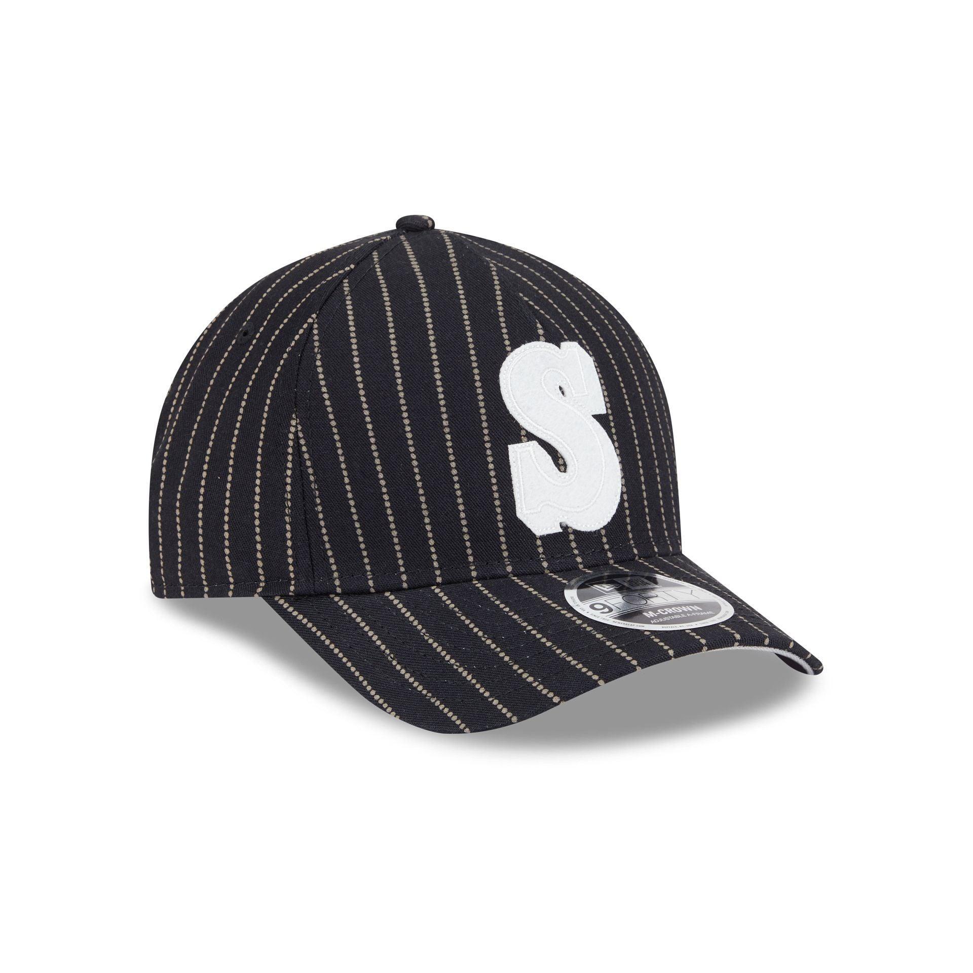Seattle Mariners Dotted Pinstripe 9FORTY M-Crown A-Frame Adjustable Hat Male Product Image