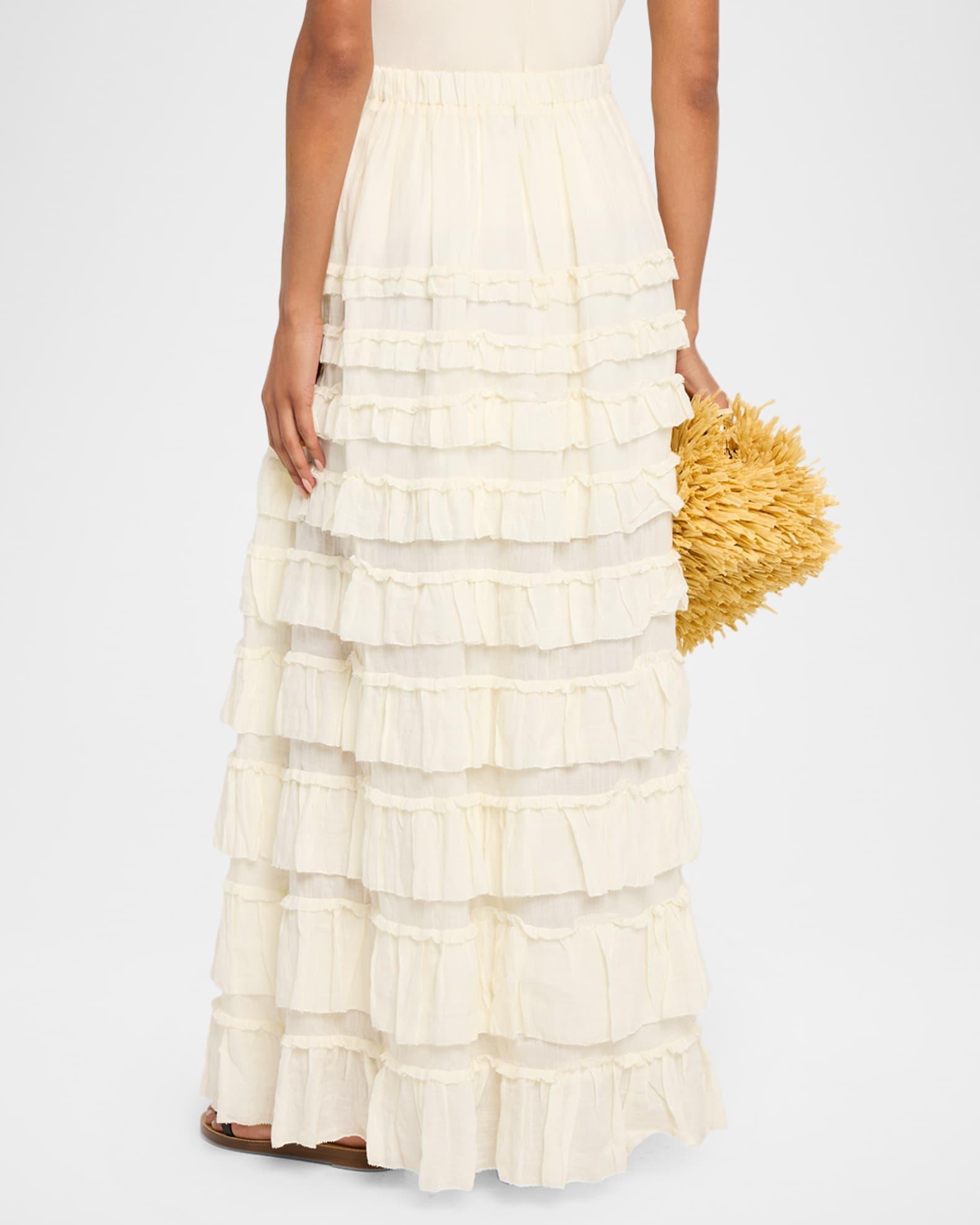 Anise Pull-On Ruffle Maxi Skirt Product Image