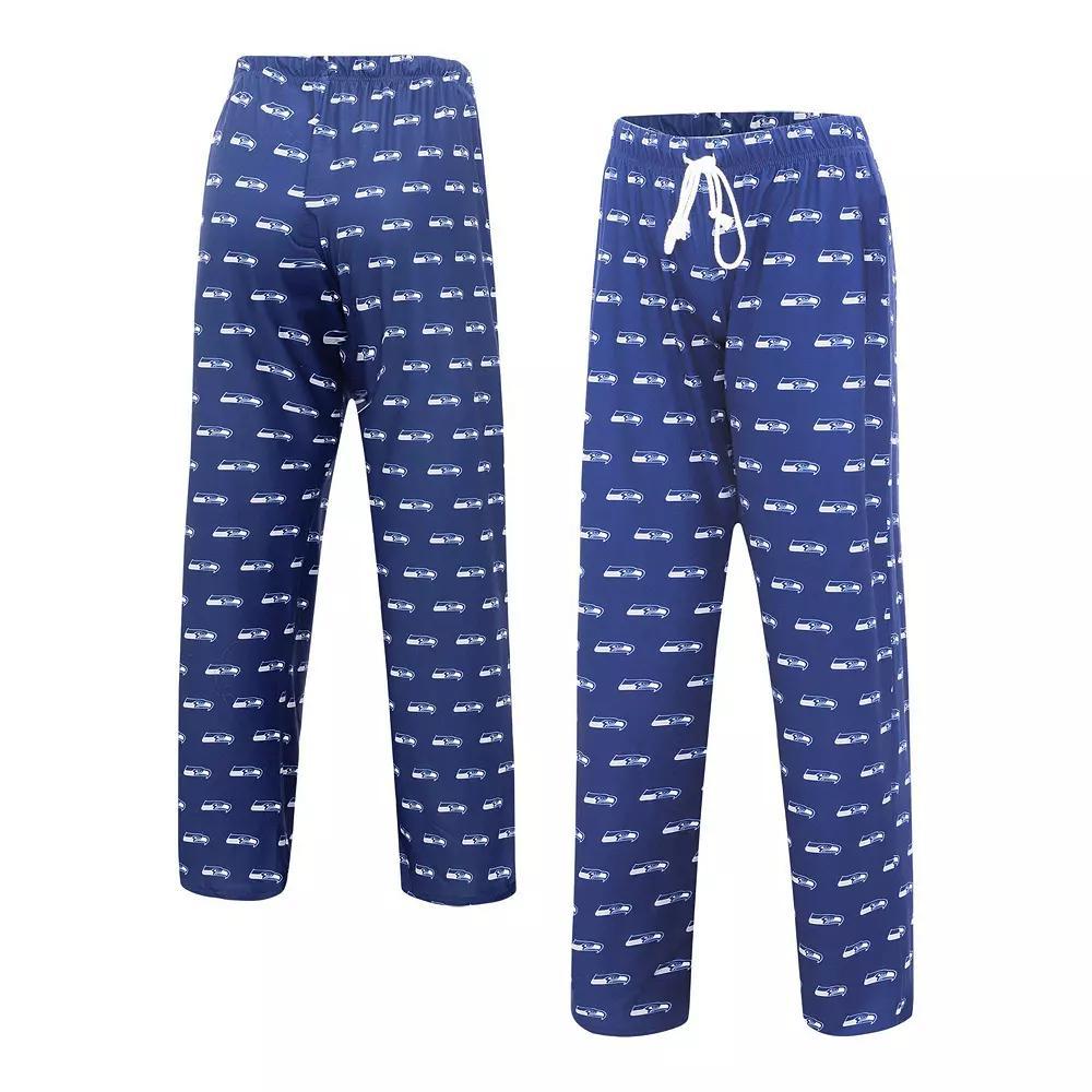 Women's Concepts Sport College Navy Seattle Seahawks Gauge Allover Print Sleep Pants, Size: XL, Blue Product Image