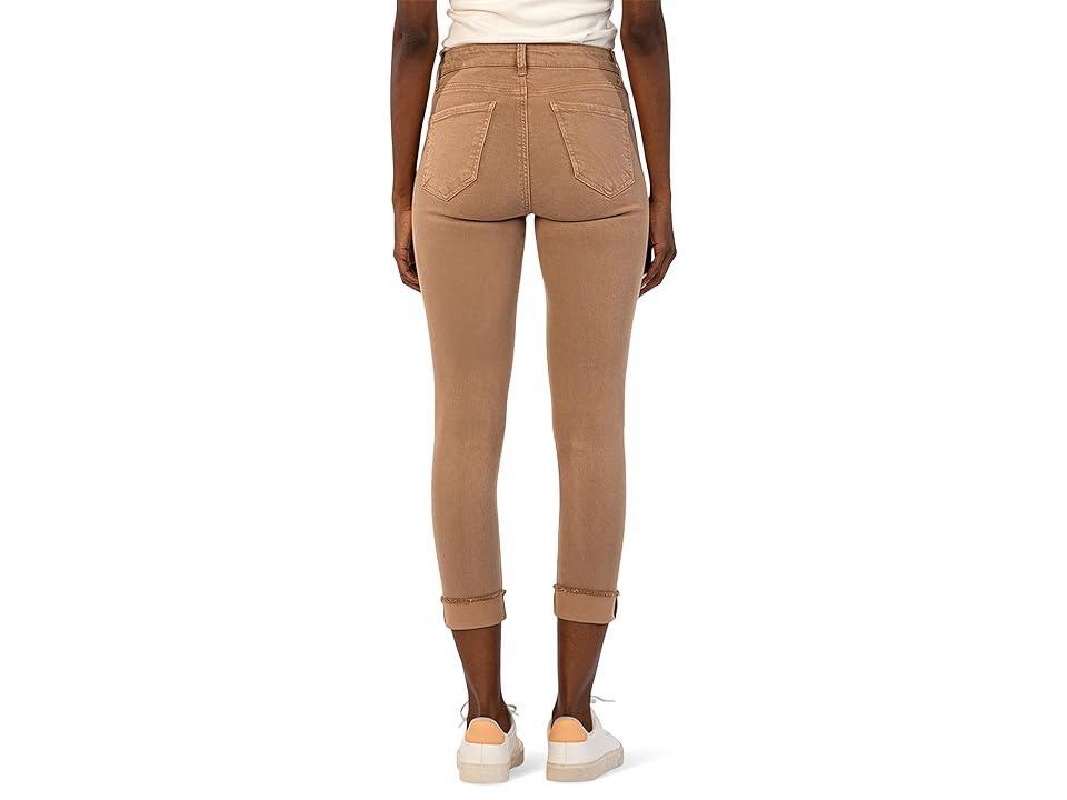KUT from the Kloth Amy Crop Straight Leg- Roll-Up Frey In Tree (Tree) Women's Jeans Product Image