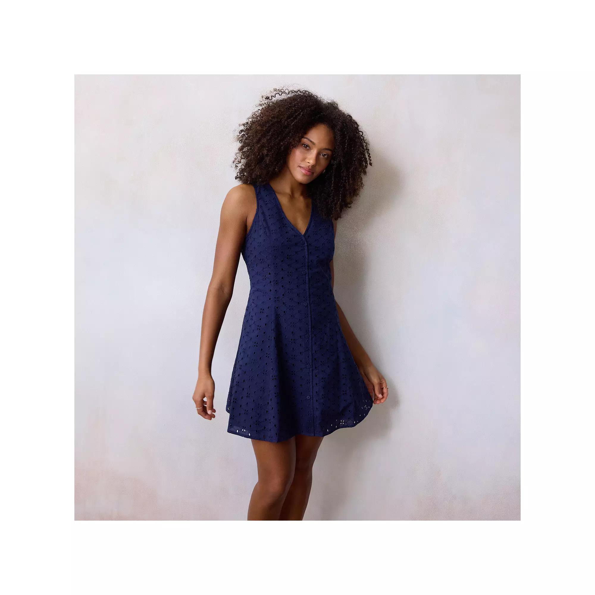 Women's LC Lauren Conrad Souvenir Mini Dress, Size: XXL, Seattle Blue Product Image