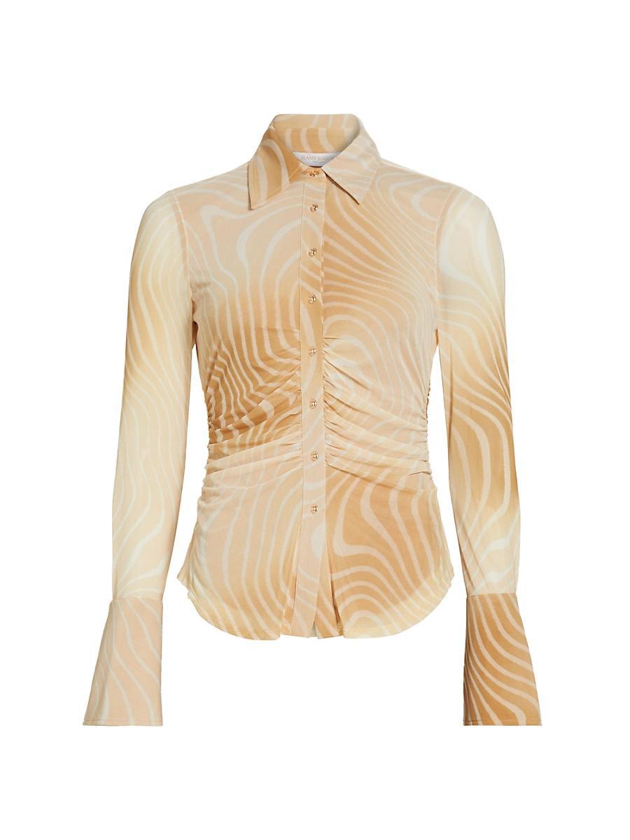 Womens Talisa Swirled Button-Front Shirt Product Image