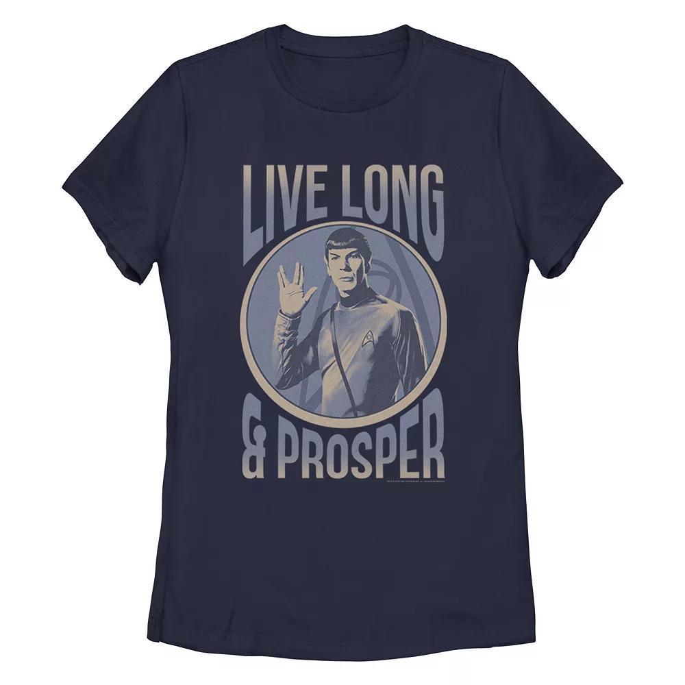 Juniors' Star Trek The Original Series Spock Live Long Portrait Tee, Girl's, Size: Medium, Blue Product Image