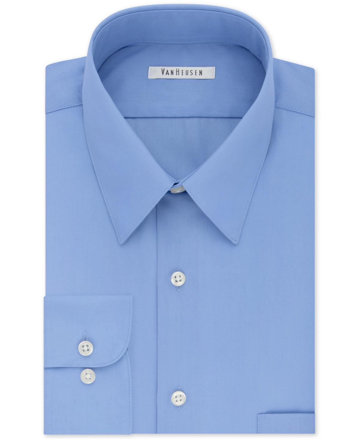 Calvin Klein Mens Slim-Fit Non-Iron Spread Collar Herringbone Dress Shirt Product Image