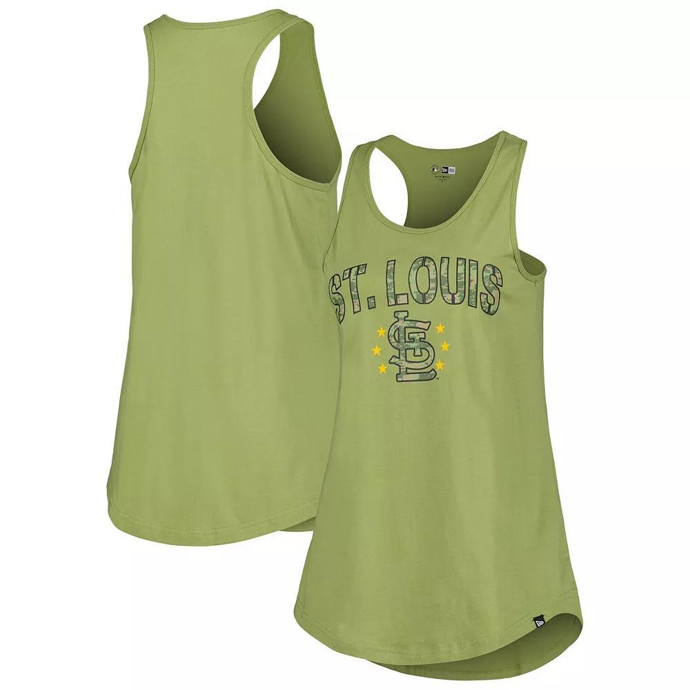 Women's New Era Olive St. Louis Cardinals Armed Forces Day Tank Top, Size: XS, Team Product Image