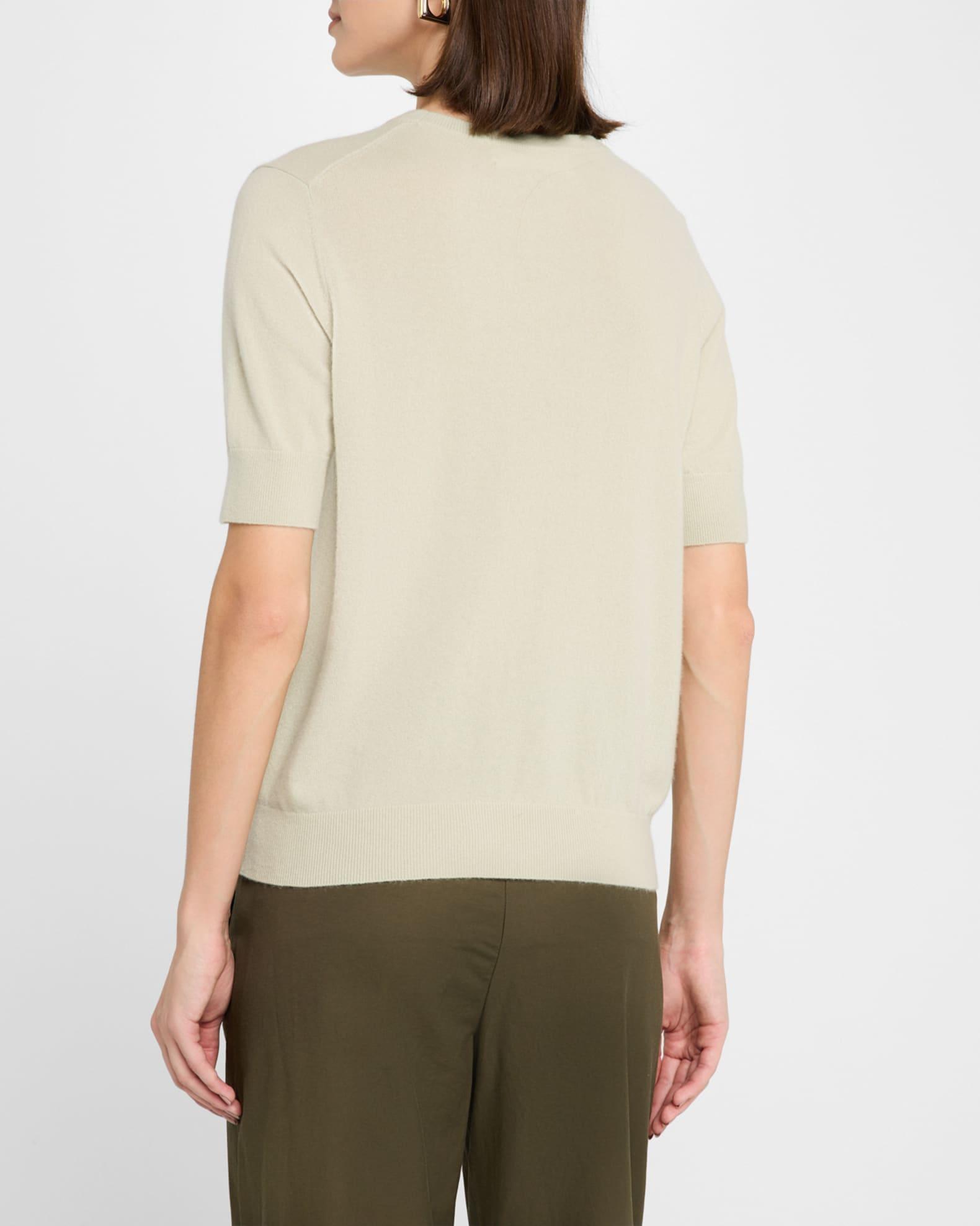Logan Cashmere Short-Sleeve Sweater Product Image