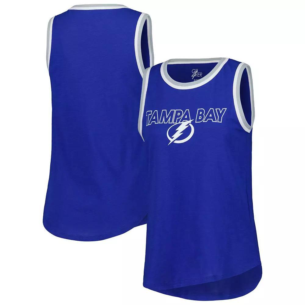 Women's G-III 4Her by Carl Banks Blue Tampa Bay Lightning Strategy Tank Top, Size: Large, Lgh Blue Product Image