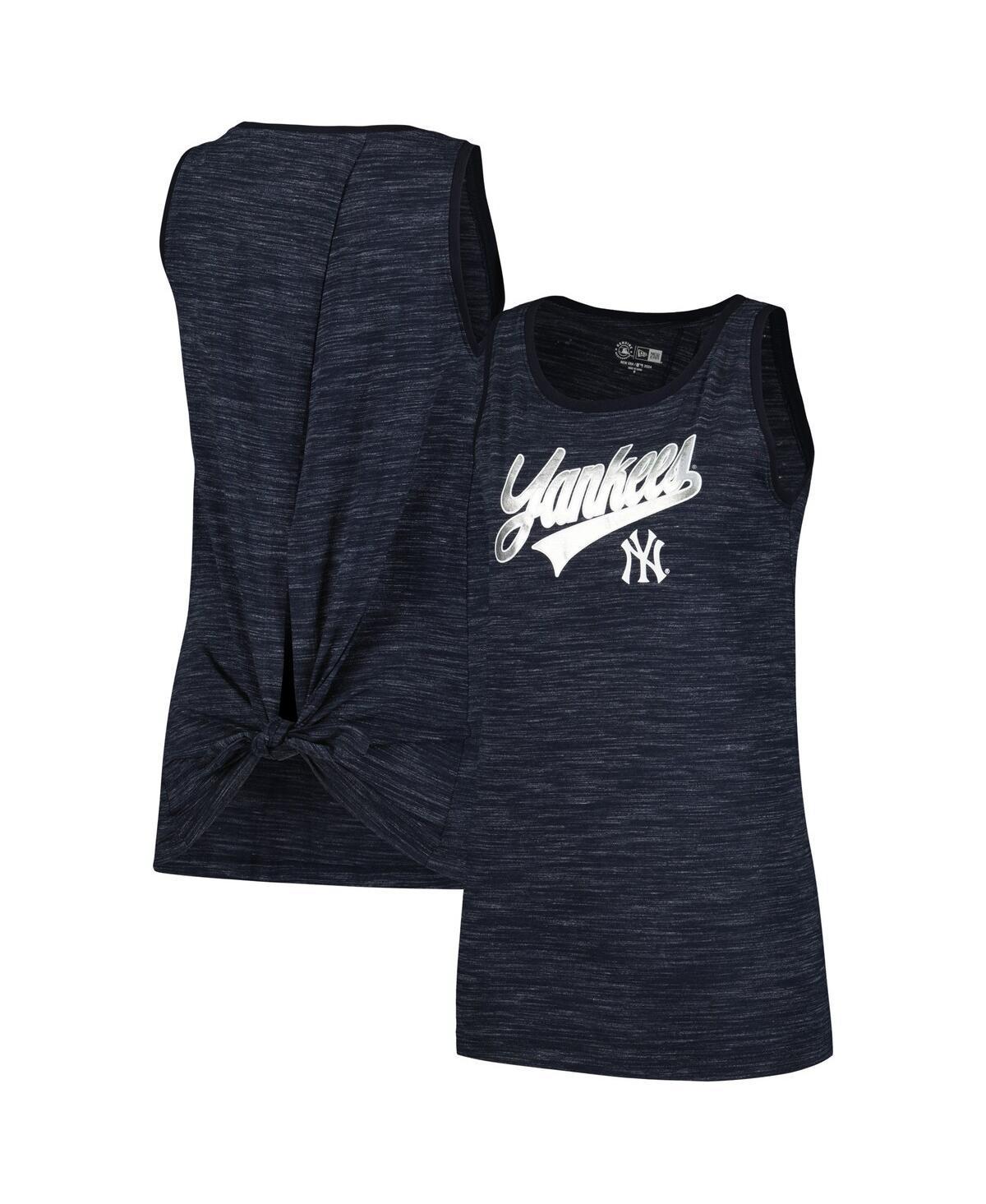 Women's New Era Navy New York Yankees Space-Dye Active Tank Top, Size: Medium, Blue Product Image