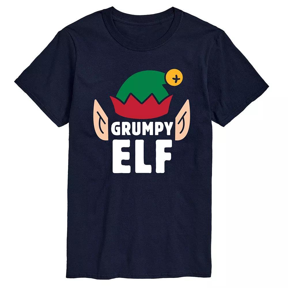 Big & Tall Grumpy Elf Tee, Mens Blue Product Image
