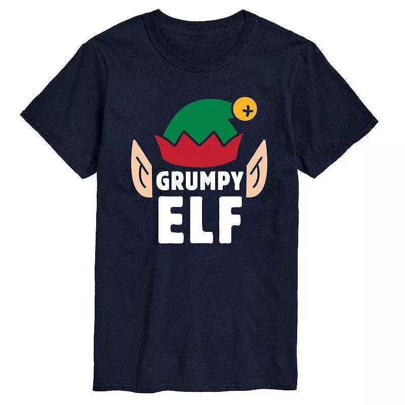 Big & Tall Grumpy Elf Tee, Mens Blue Product Image
