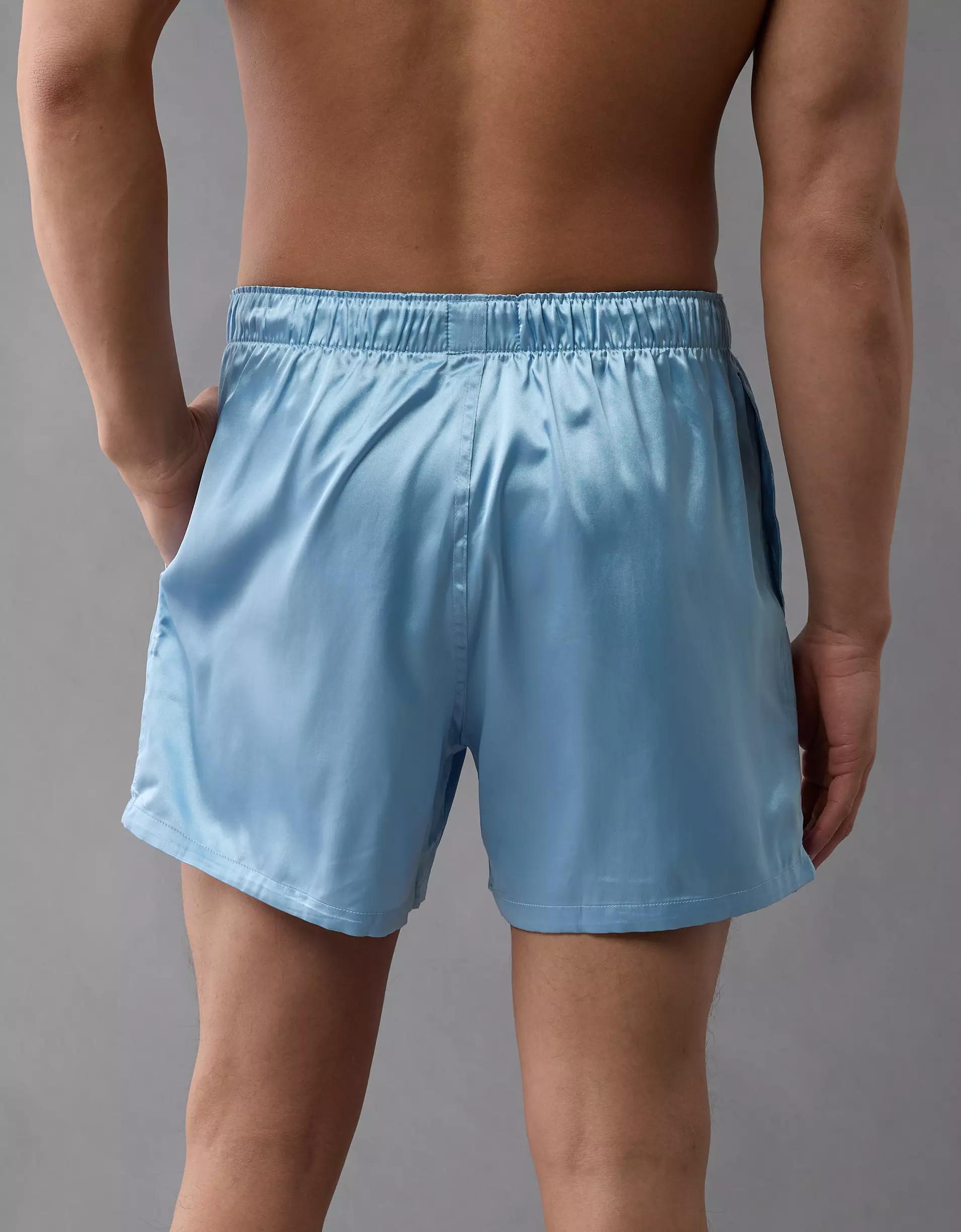 AEO Men's Solid Satin Pocket Boxer Short Product Image