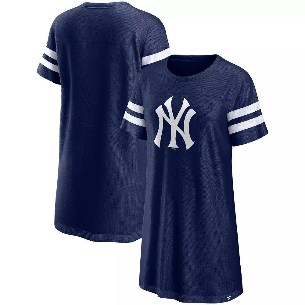 Women's Fanatics Branded Navy New York Yankees Iconic Mesh Dress, Size: XL, Blue Product Image