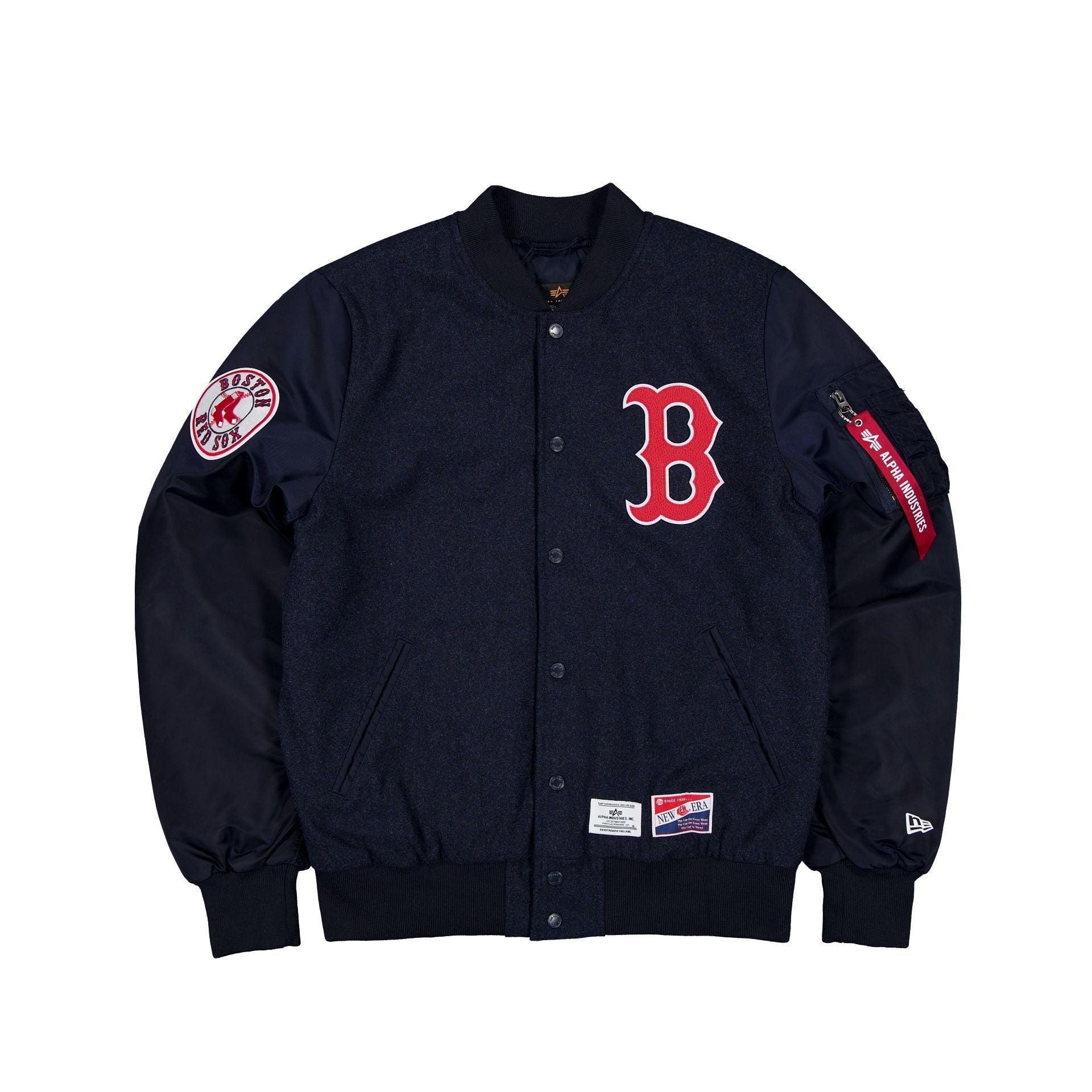 Alpha Industries x New Era Cap MA-1 Wool Varsity Jacket Black Male Product Image