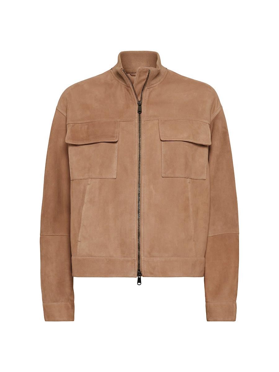 Womens Couture Suede Outerwear Jacket with Monili Product Image