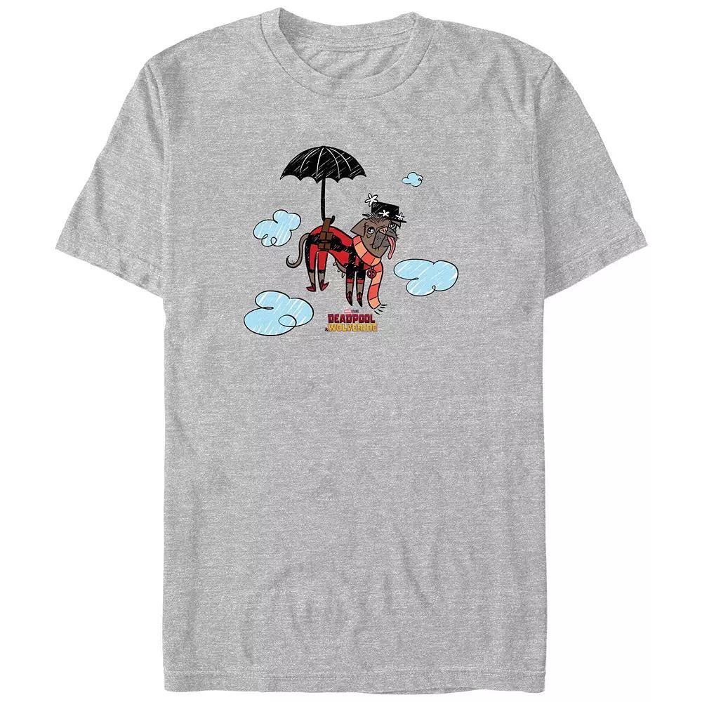 Big & Tall Marvel Deadpool & Wolverine Mary Poppins Parody Poster Graphic Tee, Men's, Size: XXL Tall, Athletic Grey Product Image