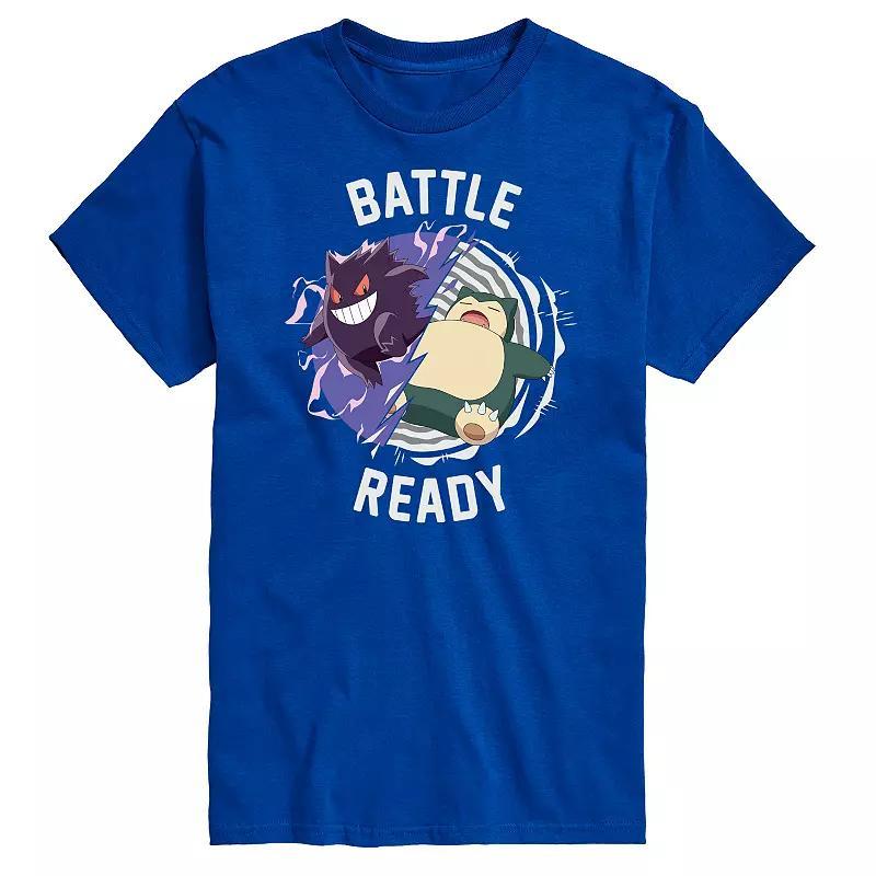 Big & Tall Pokemon Snorlax Battle Ready Graphic Tee, Mens Blue Product Image