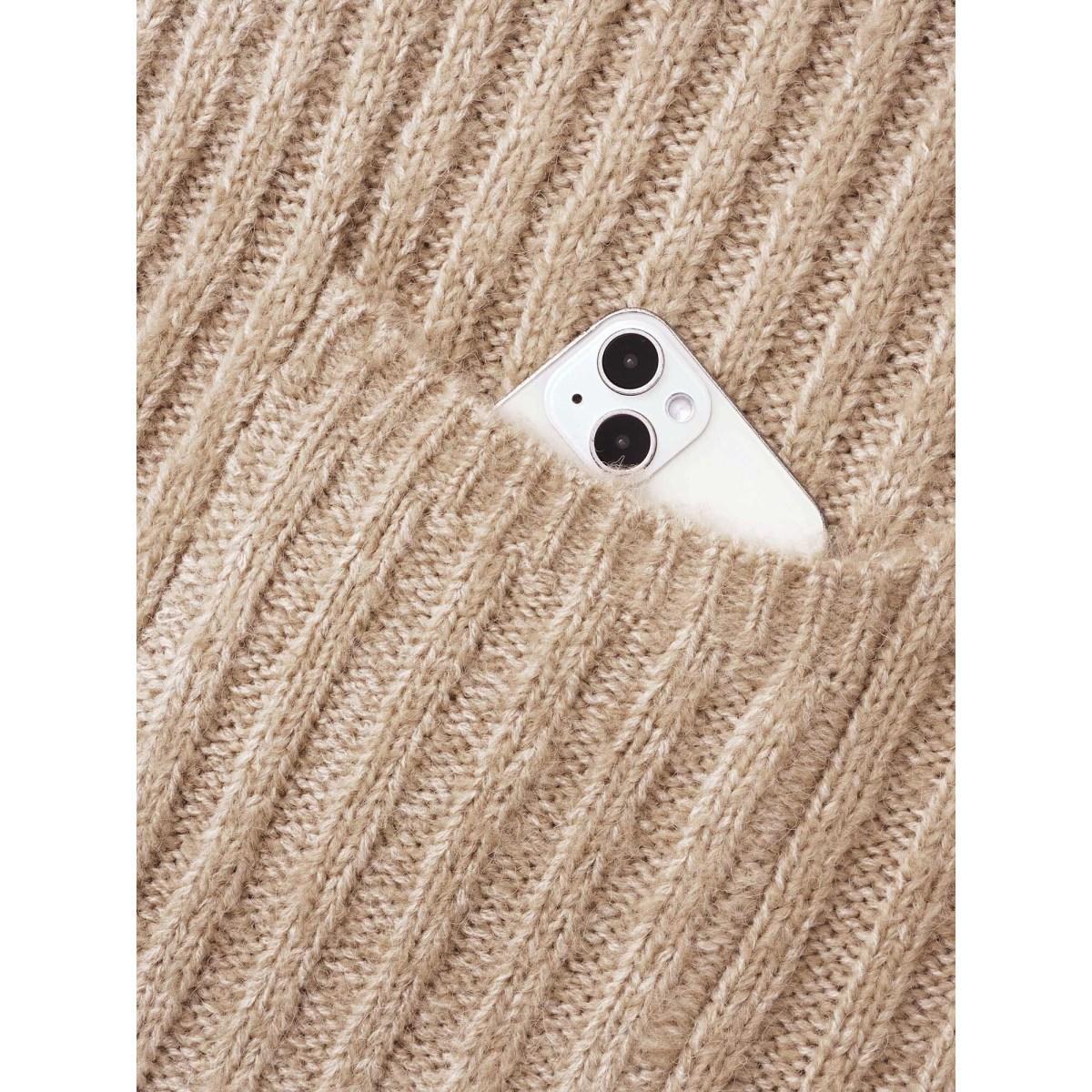 Plus Size Airy Cozy Solid Raglan Sleeve Wool Cardigan LightBrown Women Casual Loose Long Sleeve Everyday Cardigans BloomChic 10/M Product Image