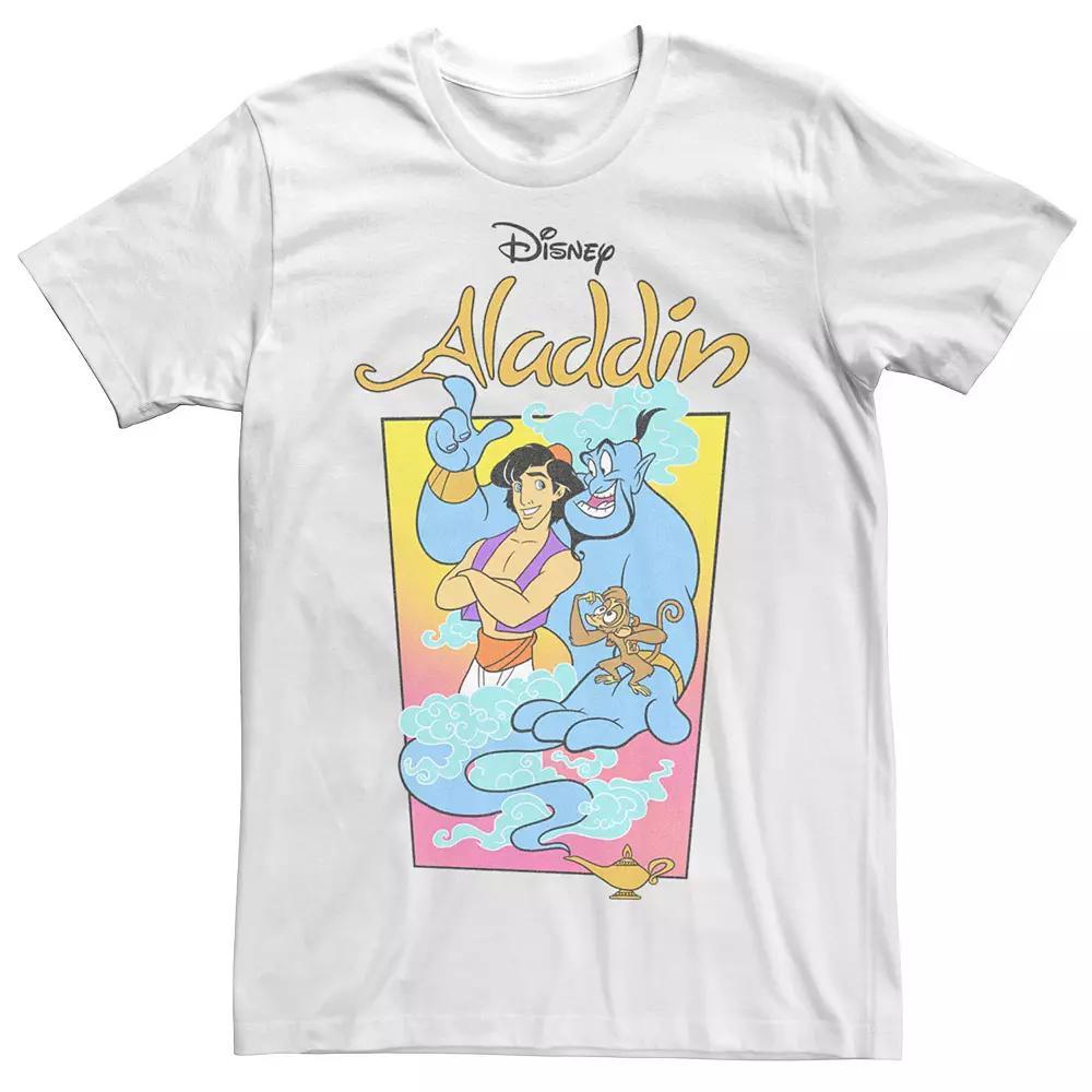 Disney's Aladdin Men's Vintage Poster Tee, Size: Large, Light Blue Product Image