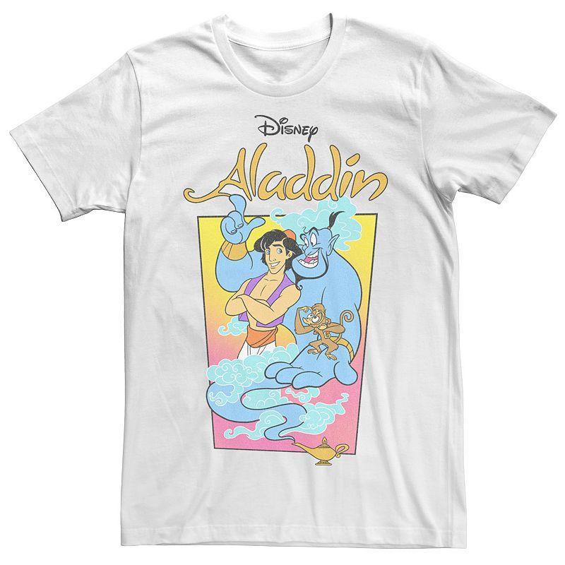 Disney's Aladdin Men's Vintage Poster Tee, Size: Large, Light Blue Product Image