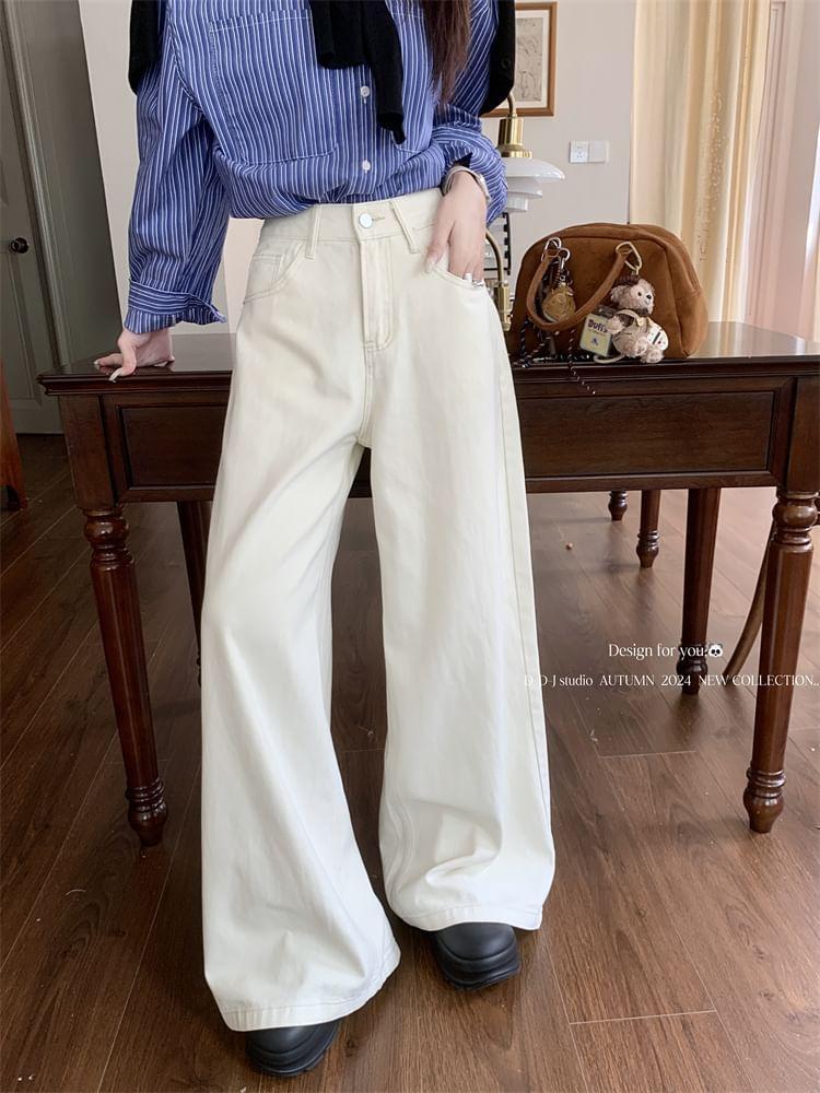 High Waist Wide Leg Jeans Product Image